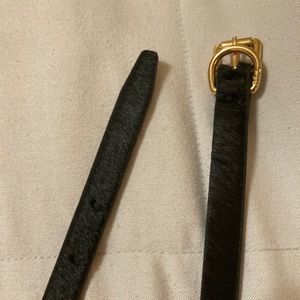 Black Leather and Hair Ralph Lauren Belt